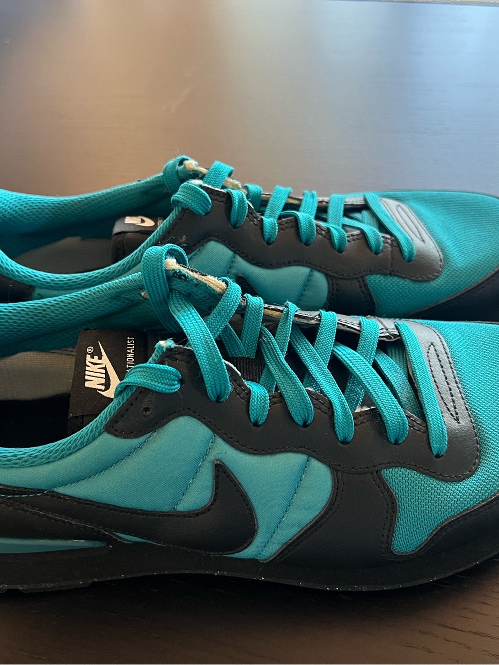 Nike Men’s Teal and Black Low-Top Sneakers